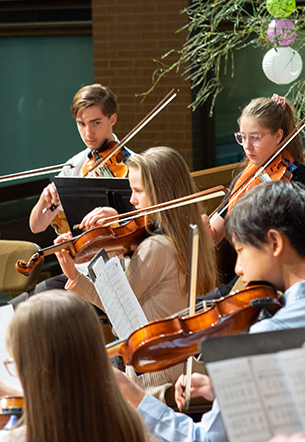 String players in performance
